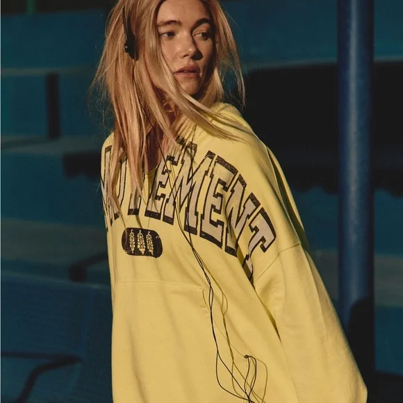 Free People Movement Best Of Logo Hoodie - Sour Citrus Combo - Picture 4 of 9